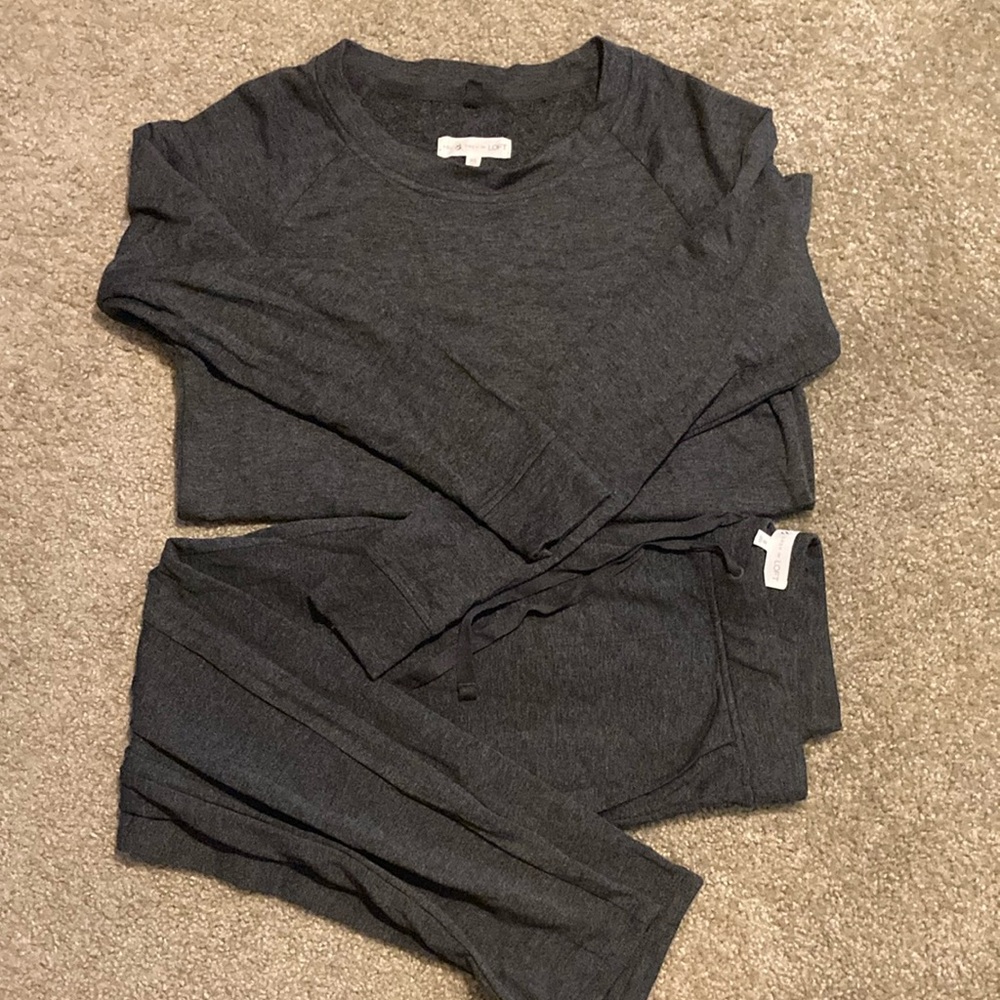 OG Lou and Grey LOFT: Dark Gray Long Sleeve Top and Pants Set